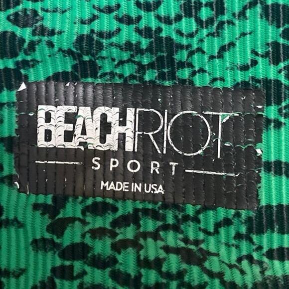 Beach Riot Ayla Women's Green Snakeskin Animal Print High Waist Leggings Pants S - Picture 4 of 5